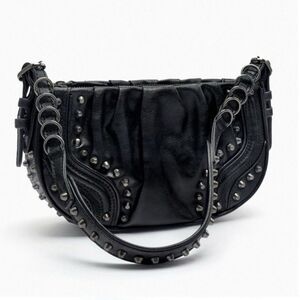 NEW Studded Black Shoulder Bag - Women